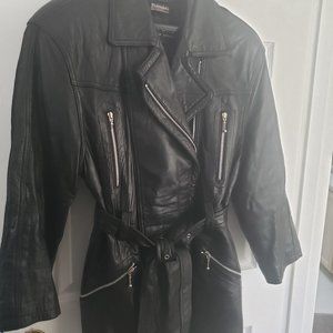 Vintage Wilsons 1990's Black Lamb Leather Biker Jacket